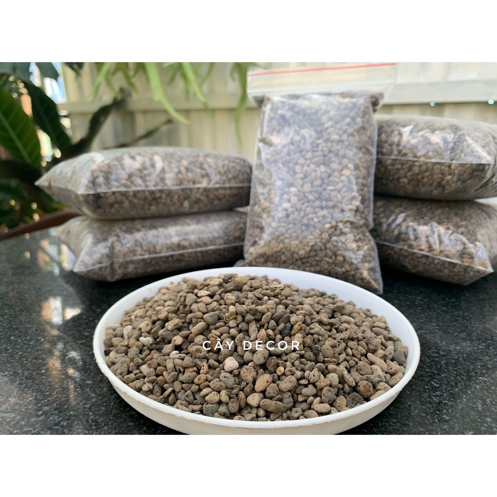 Đá bọt Pumice [HÀNG CHUẨN] cực tốt cho sen đá, cây kiểng - size 3-6mm, gói 1kg