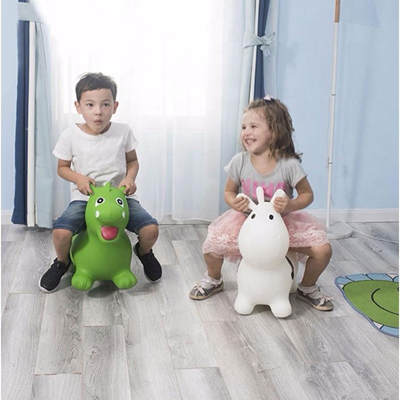 Thú Nhún Trẻ Em Bơm Hơi Cao Cấp Toyshouse (Kèm Bơm) - Xuất khẩu Mỹ (ASTM) và Châu Âu (EN71) - An Toàn Cho Bé Từ 8m