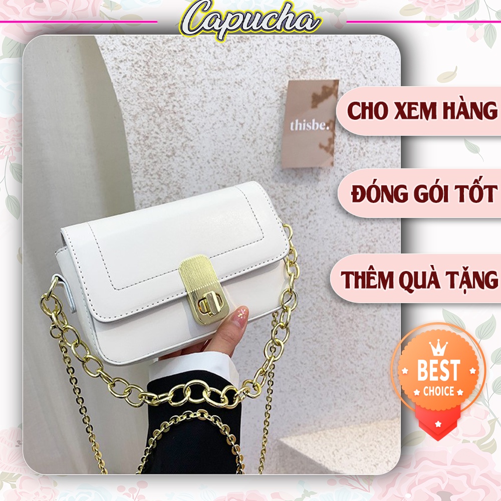 Túi xách nữ đeo chéo đẹp giá rẻ dây xích thời trang Hàn Quốc Capucha T165