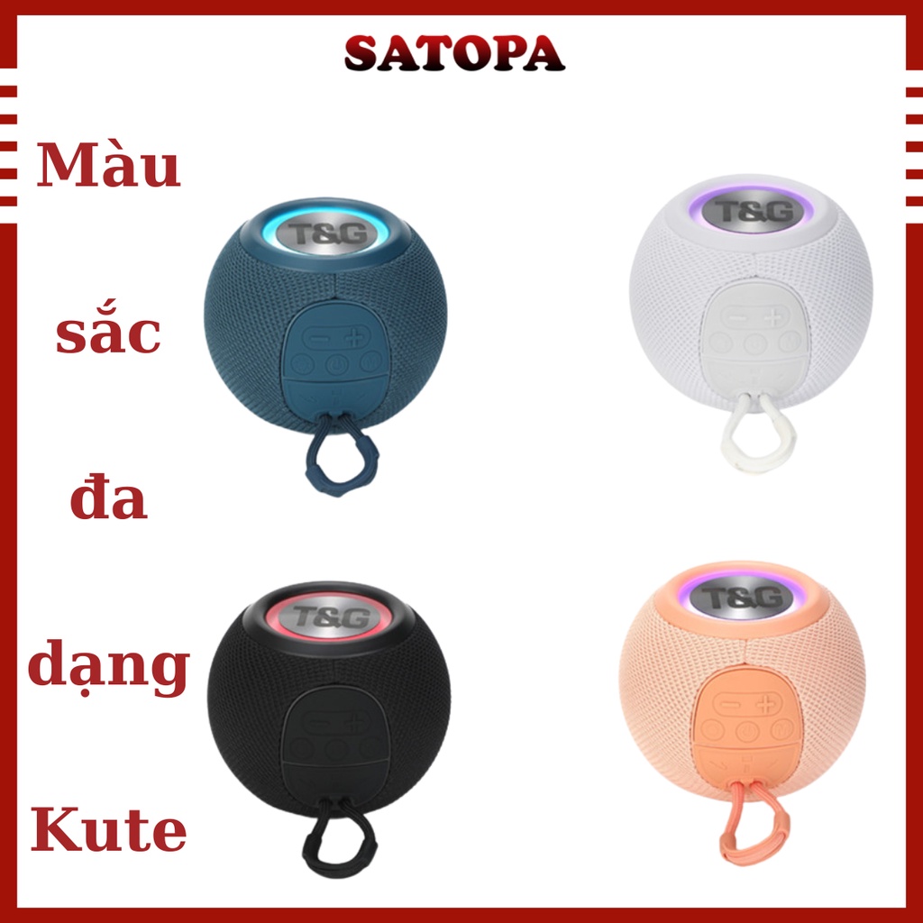 Loa bluetooh mini TG-337, Loa nghe nhạc không dây hỗ trợ thẻ nhớ TF USB AUX jack 3.5 kết nối máy tính laptop PC - SATOPA