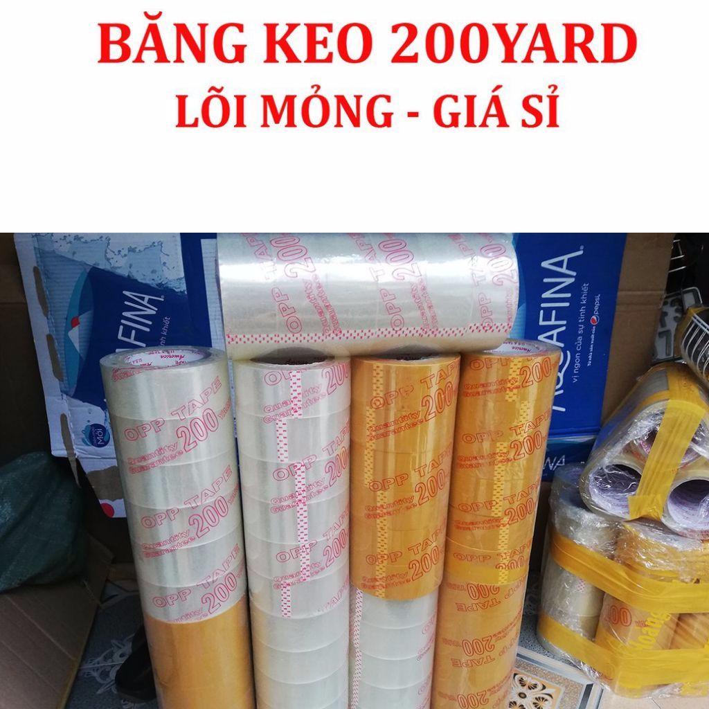 ĐANG SALE &gt;&gt;CHUẨN 1,8KG - BĂNG KEO 200 YARD DÁN THÙNG - 1 CÂY 6 CUỘN, ĐỘ DÍNH BĂNG KEO 0.55Mic CHẮC CHẮN KHÔNG ĐỨT.