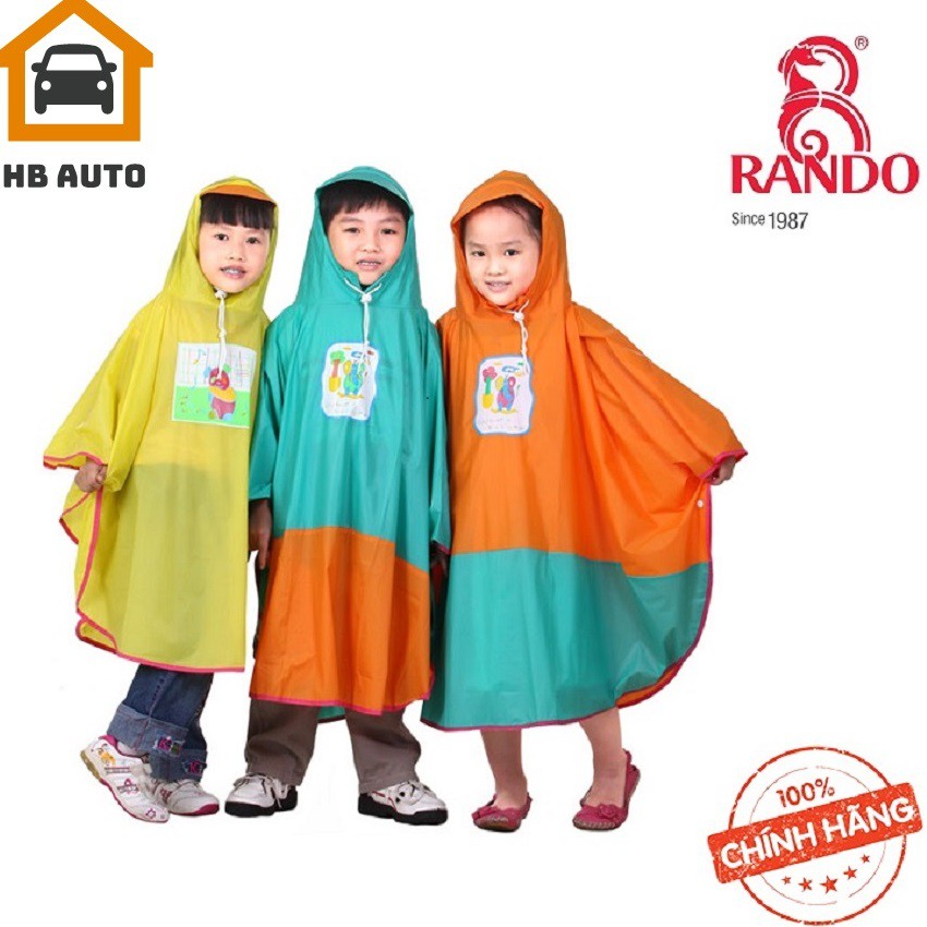 [ CAO CẤP] Áo mưa bướm trẻ em Rando Pocho dành cho các bé có độ tuổi từ (2 tuổi đến 3 tuổi) tương đương với size số 1