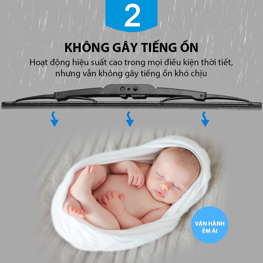 [Mã BMBAU50 giảm 10% đơn 99k] Gạt Mưa Gọng Sắt CIND 406 (14 Inch/350 mm) Nhập Khẩu Chính Hãng