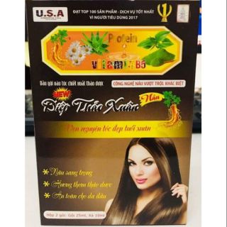 Dầu gội DIỆP THẢO XUÂN màu nâu hạt dẻ