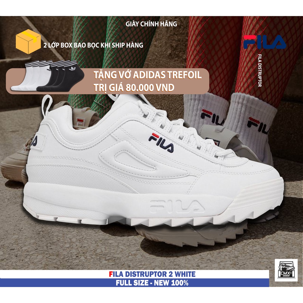😘  Giày Fila Distruptor 2 White - HÀNG CHÍNH HÃNG 100%