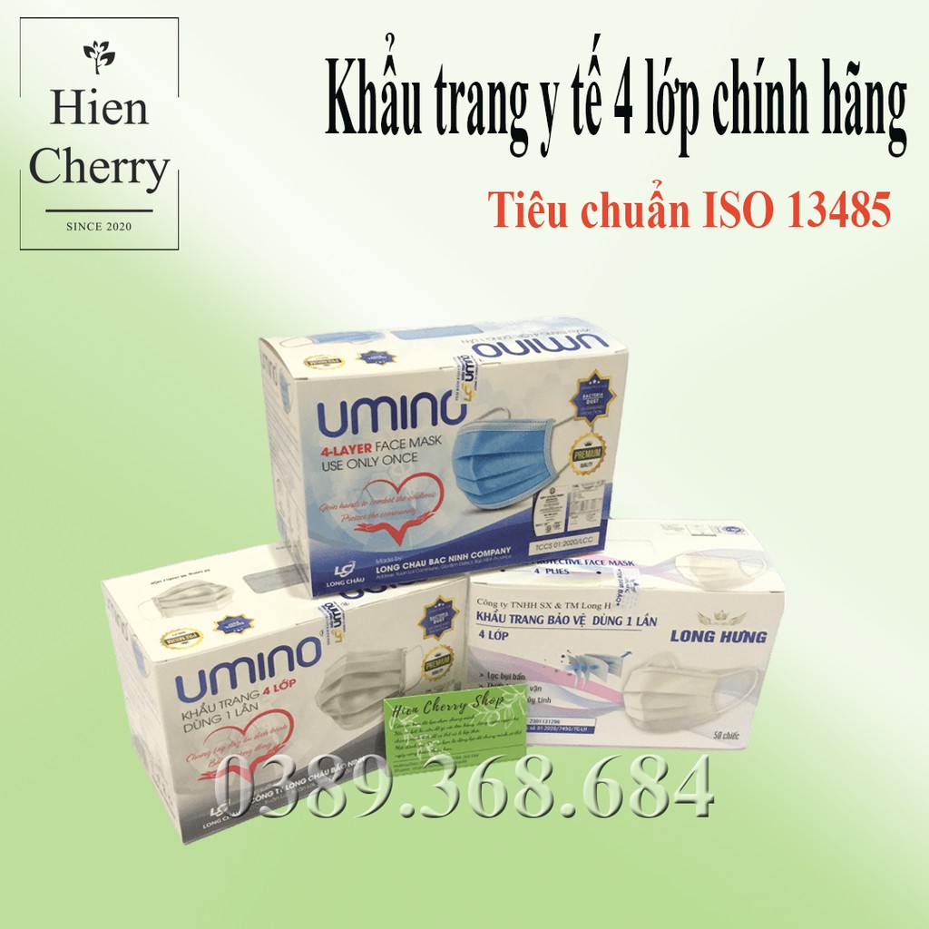 HỘP KHẨU TRANG Y TẾ 4 LỚP - HỘP 50 CHIẾC - Chống giọt bắn - Ngăn ngừa khói bụi