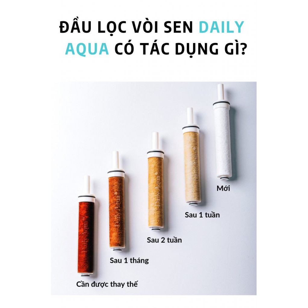 [Hàng chính hãng - Freeship] Lõi lọc vòi sen Daily Aqua - 3 lõi lọc