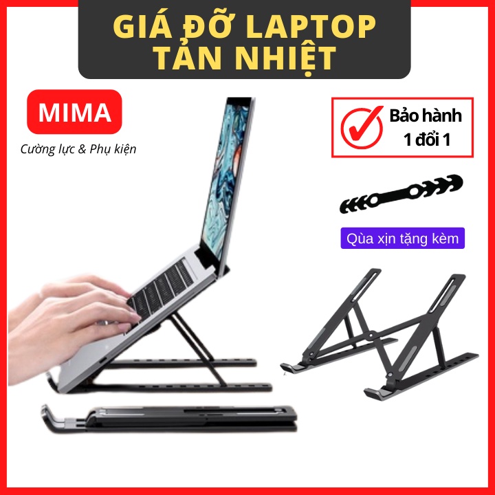 Giá đỡ laptop macbook bằng nhựa có thể điều chỉnh được độ cao, đế tản nhiệt laptop, đế kê laptop tản nhiệt