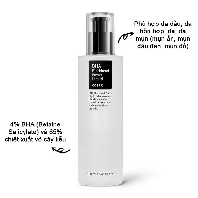 Tinh Chất Tẩy Tế Bào Chết Hóa Học Cosrx BHA Blackhead Power Liquid 100ml