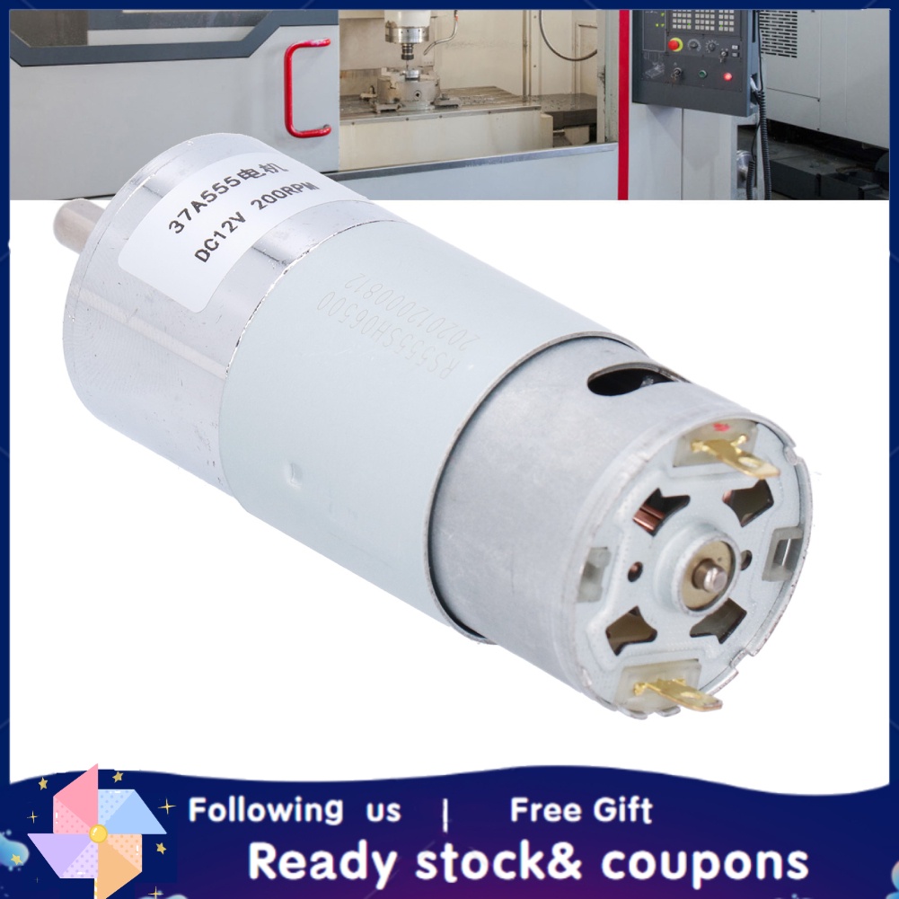 Động Cơ Đồng Giảm Tốc Độ Với Trục Trung Tâm Dc12V 200rpm