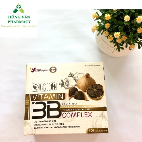 Viên Uống Vitamin 3B tỏi đen Complex hộp 100 viên bổ sung vitamin nhóm B cần thiết cho cơ thể