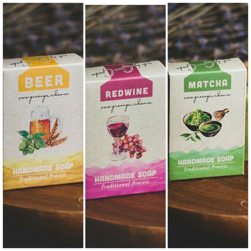 Bộ ba xà phòng handmade Green Gảden thảo mộc giảm thâm nám, da trắng sáng