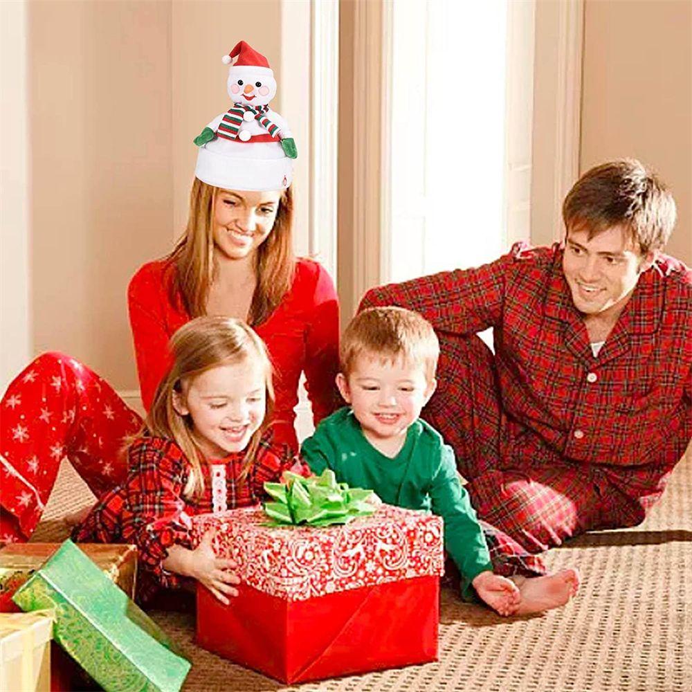 Mũ Ông Già Noel / Người Tuyết Nhồi Bông Biểu Diễn Nhảy Múa Dành Cho Trẻ Em Và Người Lớn