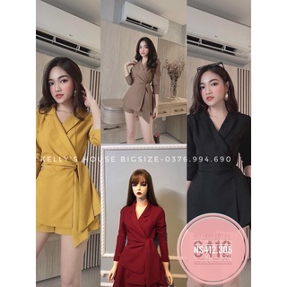 [Hàng Có Sẵn] Bigsize Set Vest Cột Eo (Từ 55kg đến 90kg)