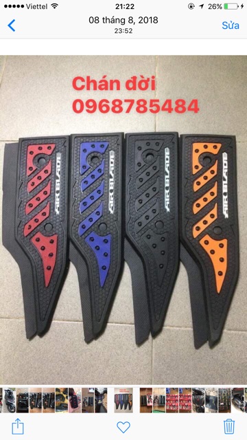 Thảm cao su xe air blade 2016-2019