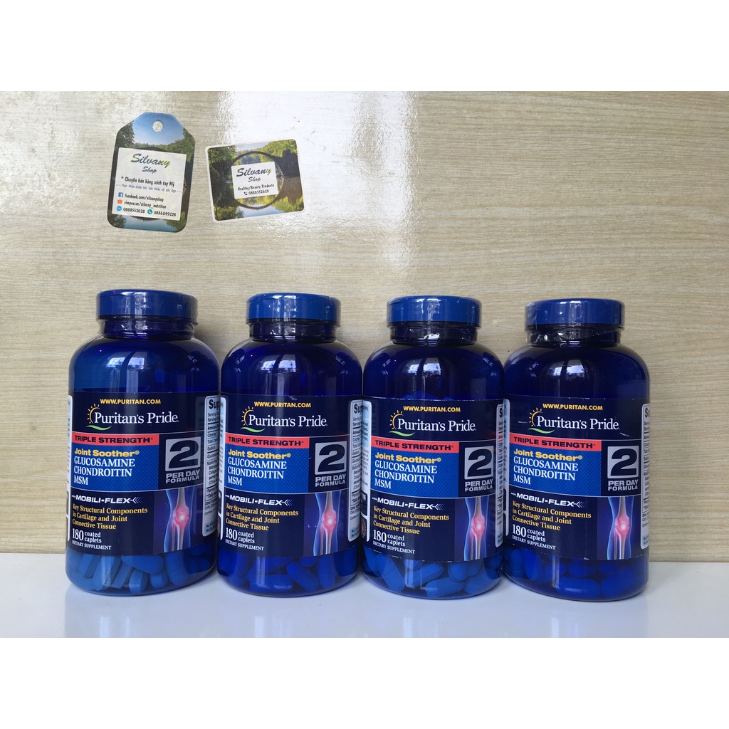 Glucosamine Chondroitin MSM Triple Strength Puritan's Pride - Bổ Khớp - 180 viên