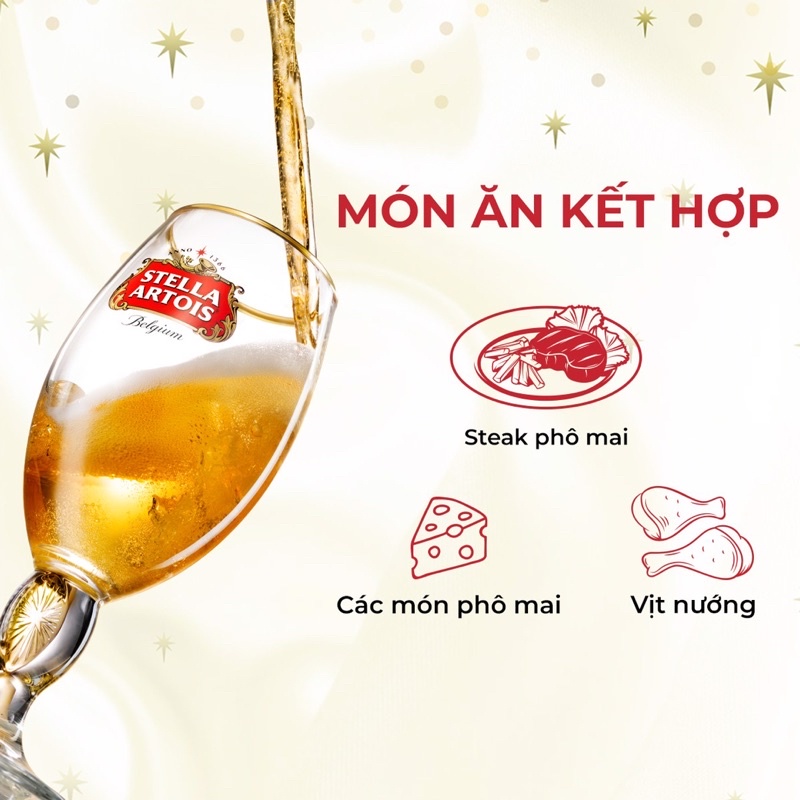 Bia Stella Artois Thùng 24 Chai 330ml Nhập Khẩu Chính Hãng