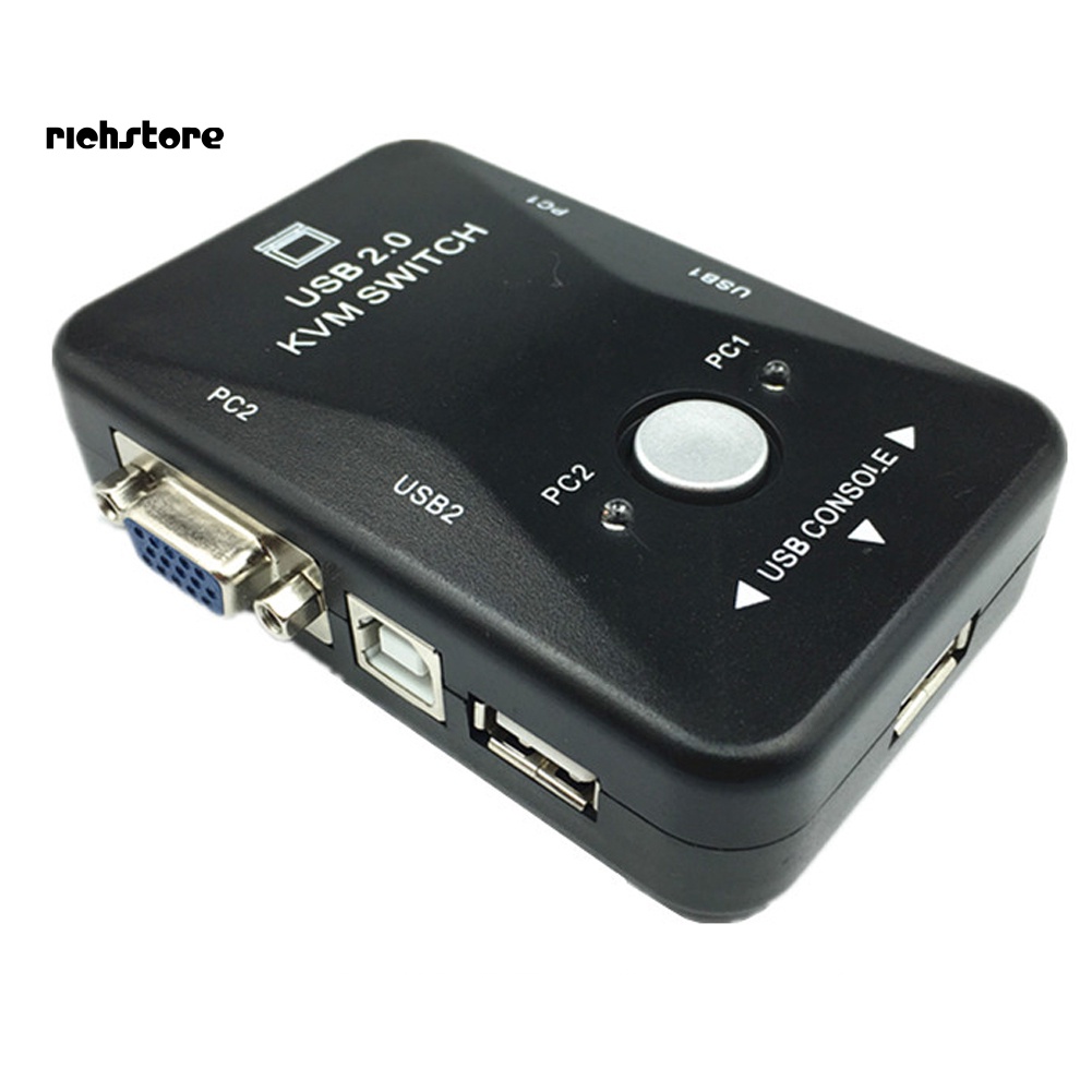 Hộp Chuyển Đổi Xdncx 2 Cổng USB VGA KVM Cho Chuột Và Bàn Phím Máy Tính | BigBuy360 - bigbuy360.vn