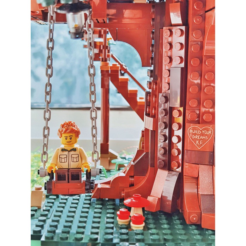 Đồ chơi giáo dục Lắp Ráp mô hình MOC  7000 pcs ngôi nhà trên cây mùa hoa nở  Flower Tree House