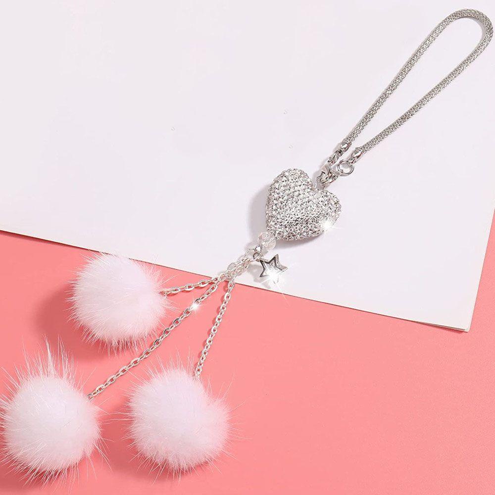 Phụ Kiện Trang Trí Xe Hơi Hình Trái Tim Lấp Lánh