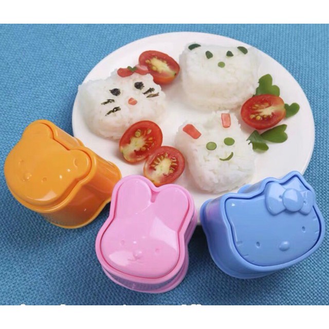 [FREE SHIP - BÁN CHẠY] Sét 3 Khuôn Làm Cơm BenTo Cho Bé, khuôn làm bánh, Khuôn Tạo hình