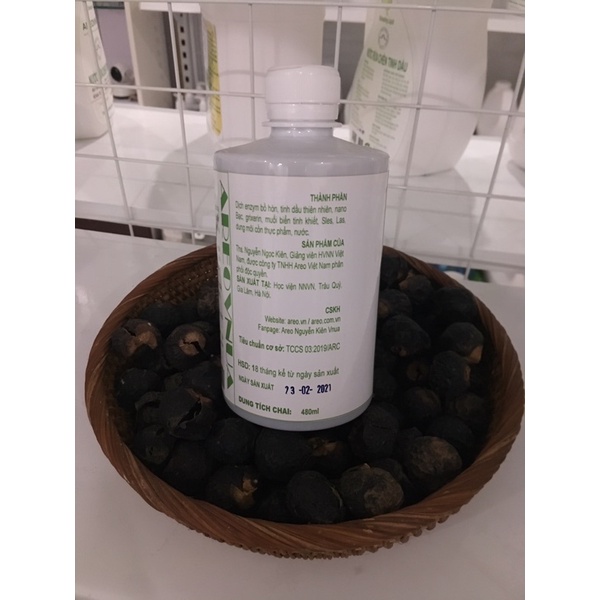 Nước rửa bát cho máy rửa bát bồ hòn Areovnua dành riêng cho máy rửa bát