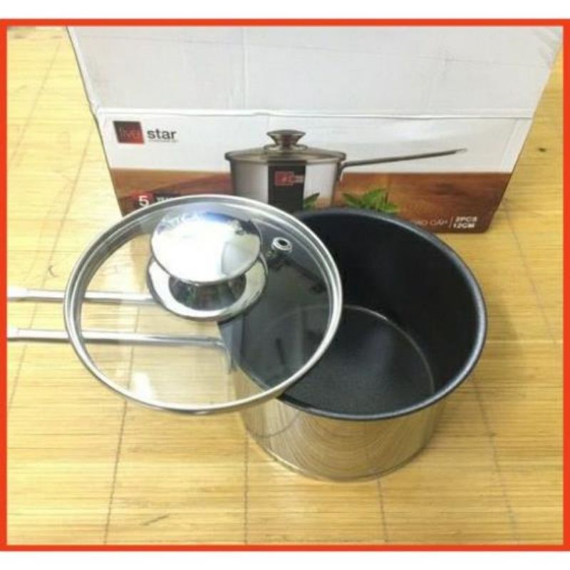 Quánh inox 3 đáy Five star 12/14/16 CM