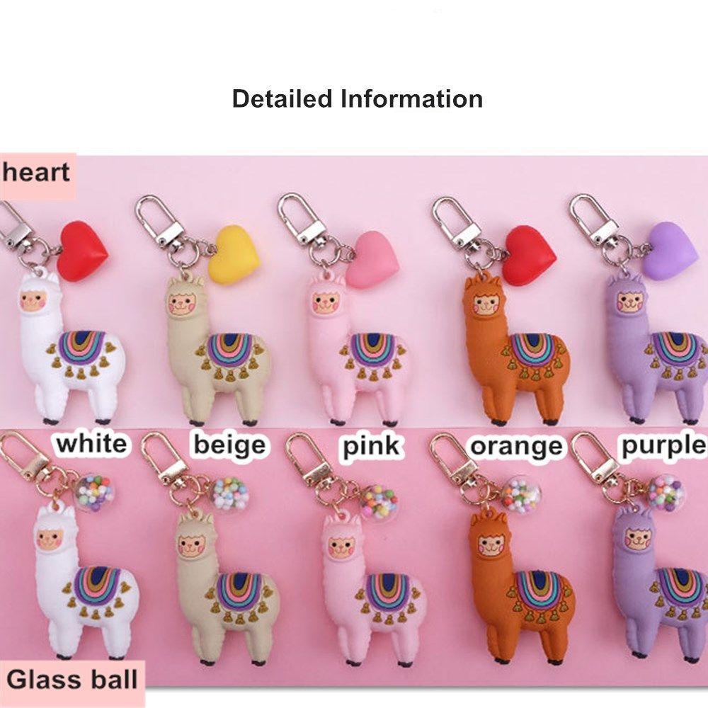 Móc Khóa Hình Lạc Đà Alpaca Hoạt Hình Dễ Thương