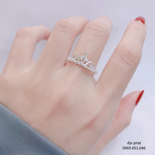 nhẫn vương miện nữ hoàng cao cấp , from chuẩn , bạc chuẩn , sáng - đại phát