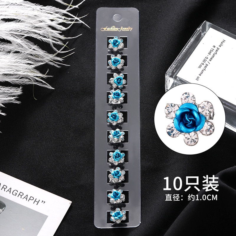 Set 10 Kẹp Tóc Hoa Nhỏ Dễ Thương Dành Cho Nữ DIY