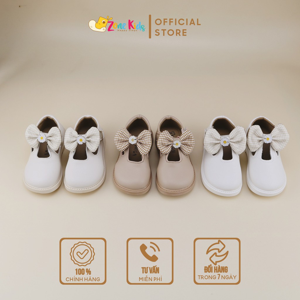 Giày búp bê phối nơ họa tiết cho bé gái Zonekids - A57