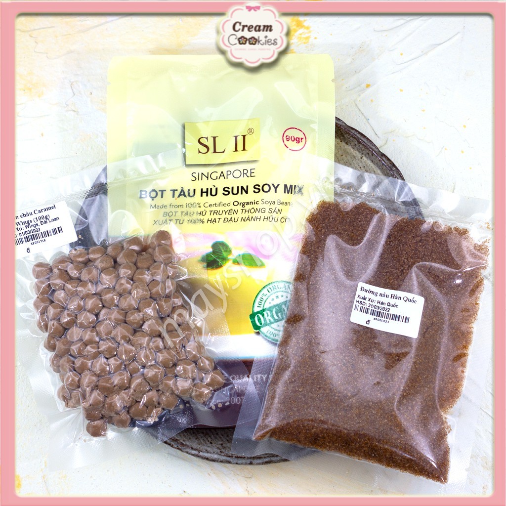 Set tàu hũ trân châu đường đen