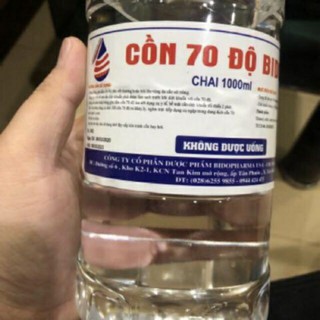 Cồn Y tế 70 độ Bidopha 1000ml diệt khuẩn, sát trùng vết thương (Hàng công ty)