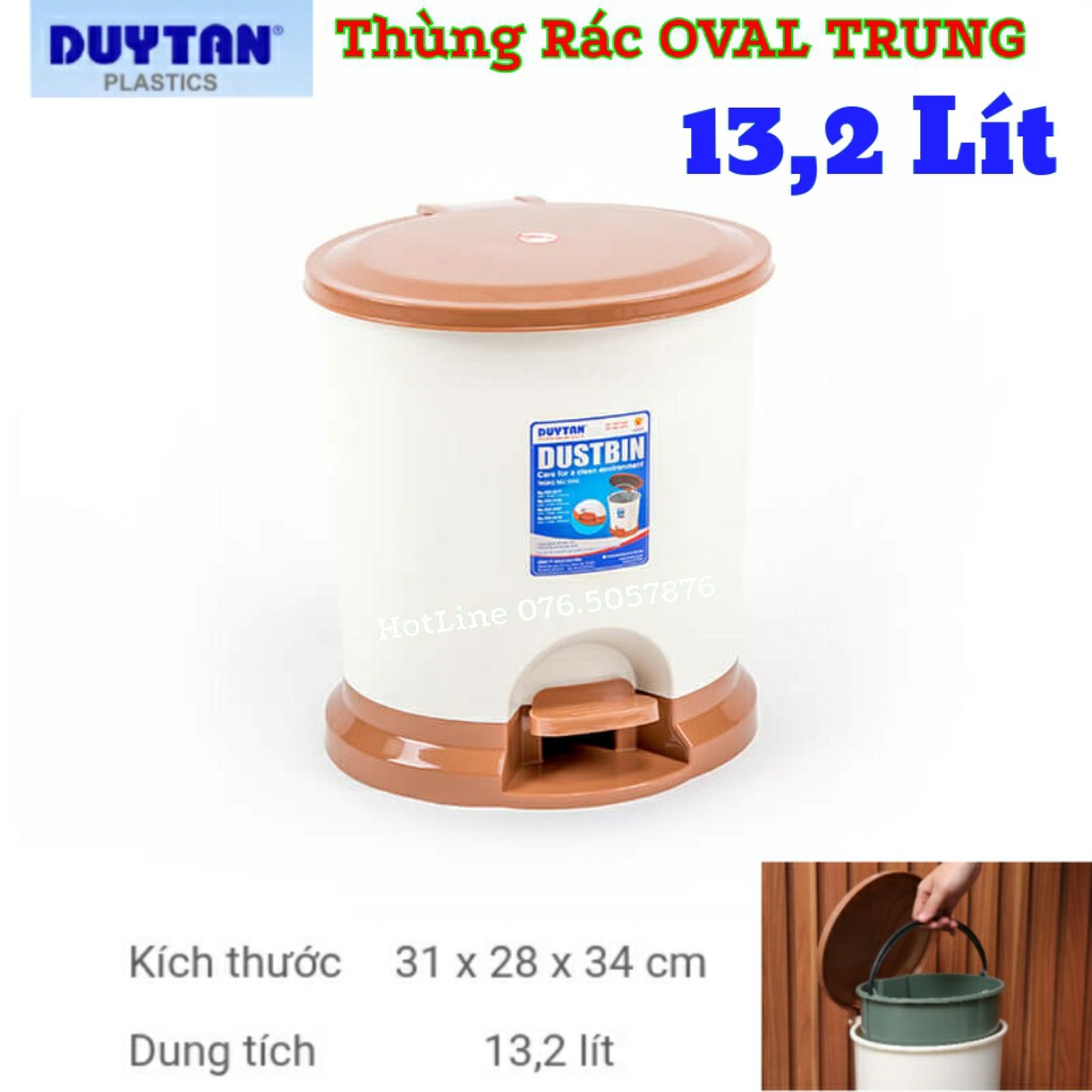 Thùng rác nhựa duy tân OVAL Cỡ TRUNG