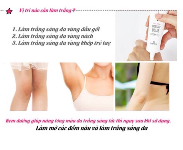 Kem dưỡng giúp làm trắng nâng tông màu da (mặt và toàn thân)  BRIGHT BLUR CREAM