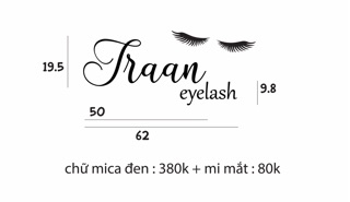 Chữ mica Dán Tường Trang Trí [ làm theo yêu cầu ]