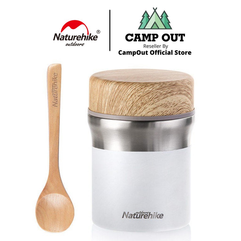 Cốc ly giữ nhiệt Naturehike cắm trại du lịch ca giữ nhiệtđồ ăn inox Campoutvn A118