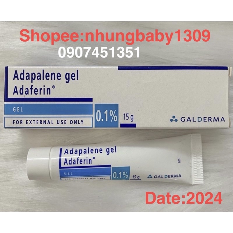 Adaferin Adapalenè Gel 0.1% loại bỏ mụn
