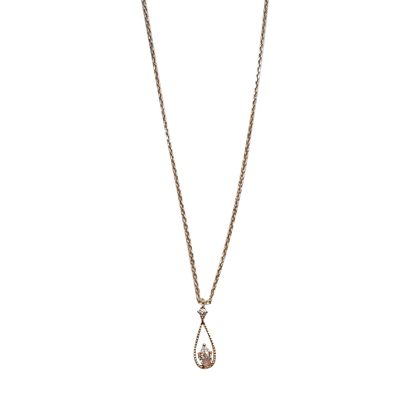 Vòng cổ Nữ Mặt Hình Giọt Nước Đính Đá Zircon Thời Trang Hàn Quốc