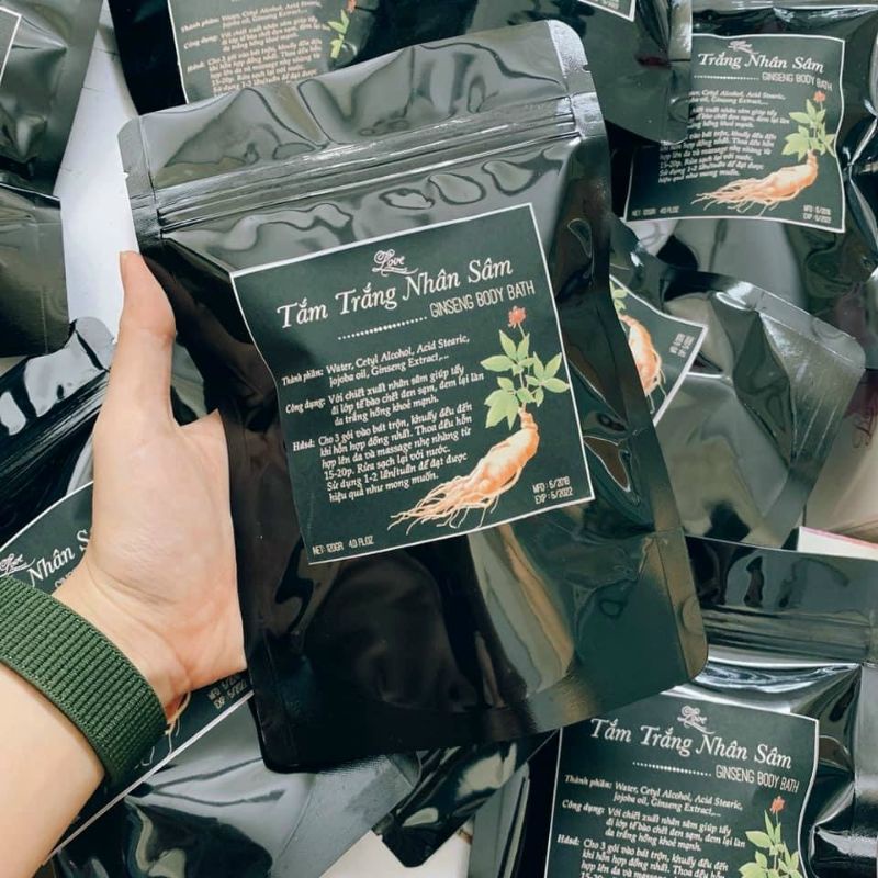 Tắm trắng nhân sâm gói đen