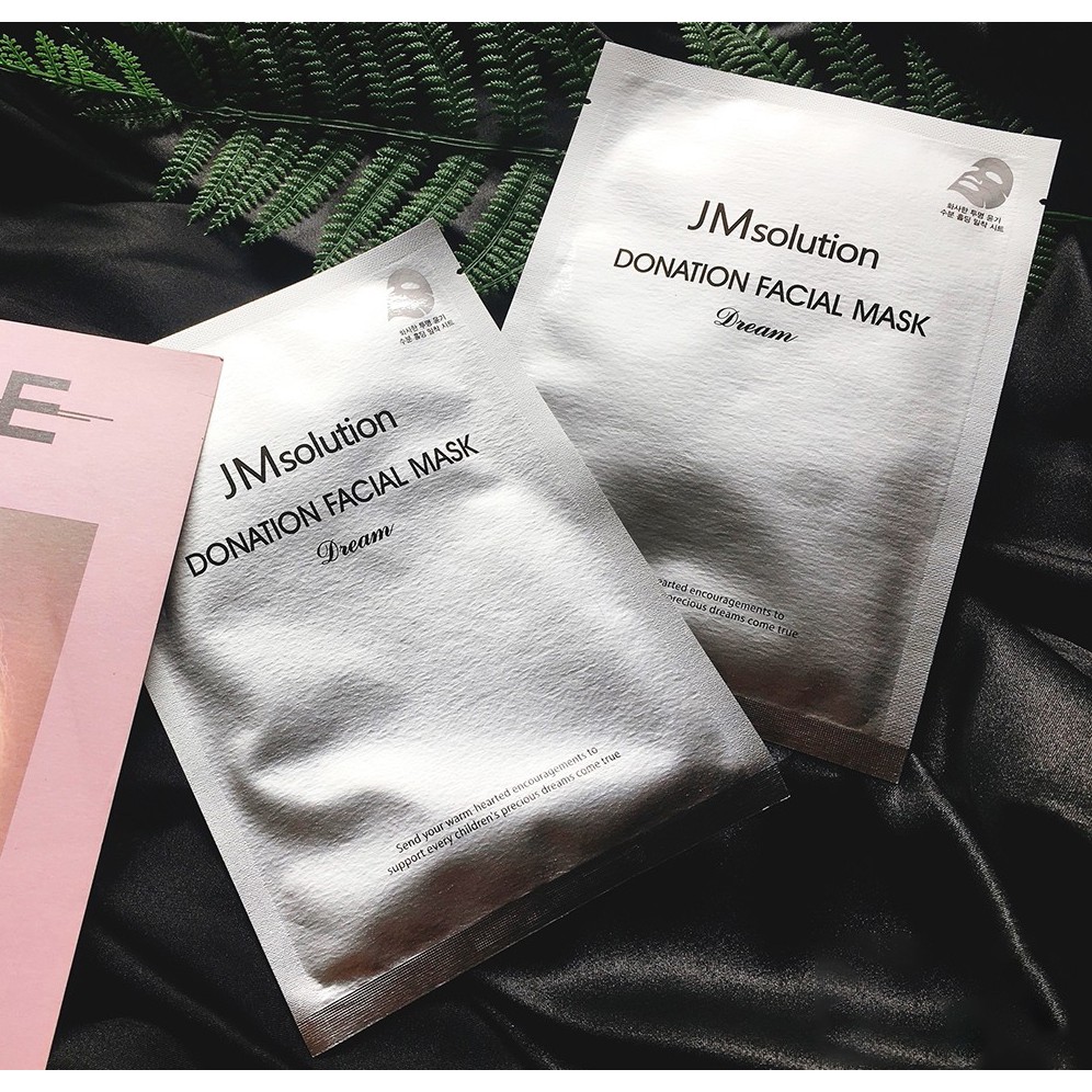 Mặt Nạ Giấy Dưỡng Trắng Da JMsolution Donation Facial Mask Bạc- Hàng Có Sẵn