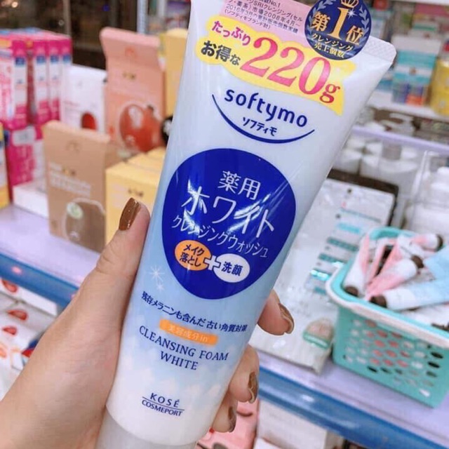 Sữa Rửa Mặt Trắng Da Softymo Cleansing foam white