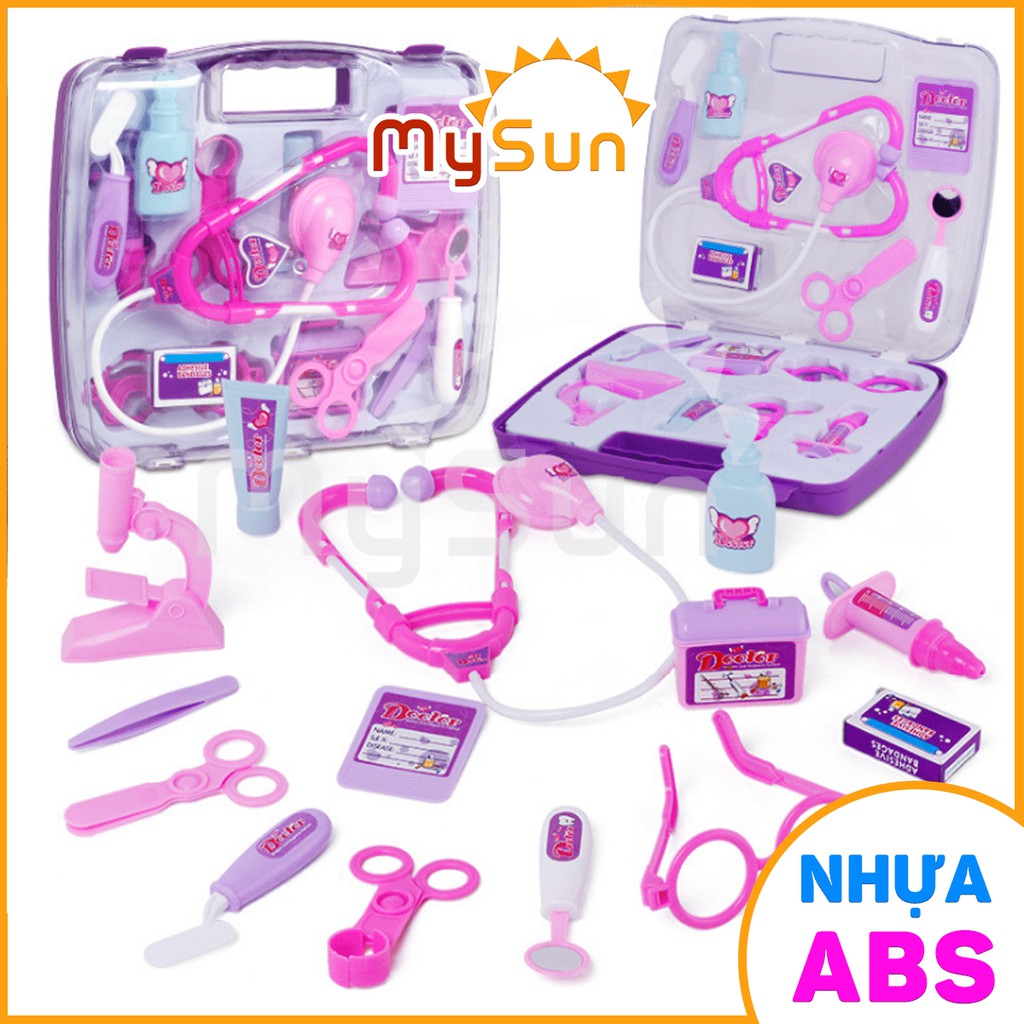 Vali đồ chơi BÁC SĨ cho bé trai - gái | Bộ đồ chơi ống nghe khám bệnh bác sỹ giáo dục cho trẻ em nhựa ABS - MySUN