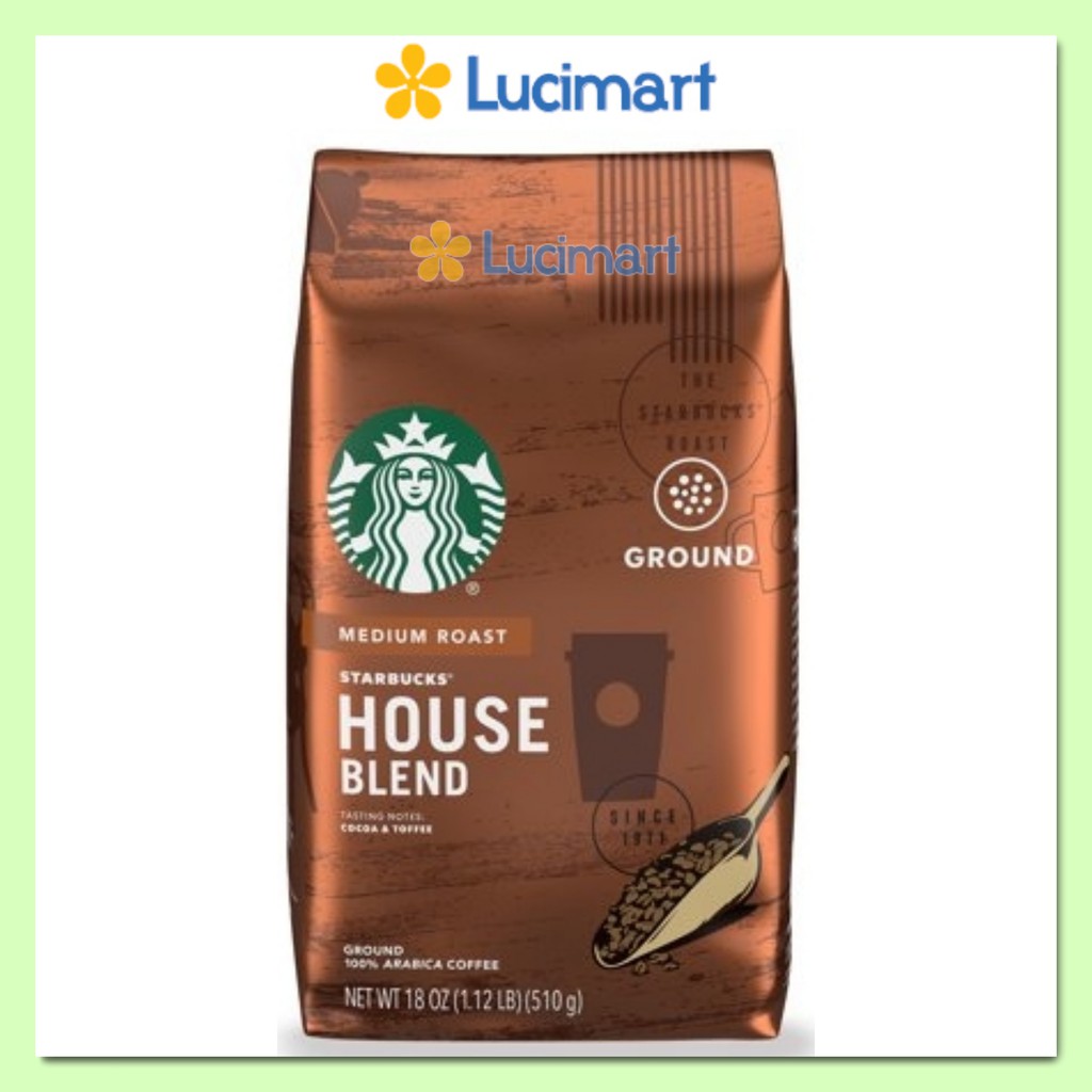 Cà phê Starbucks rang xay sẵn 100% Arabica Coffee Medium gói 510g [Hàng Mỹ]