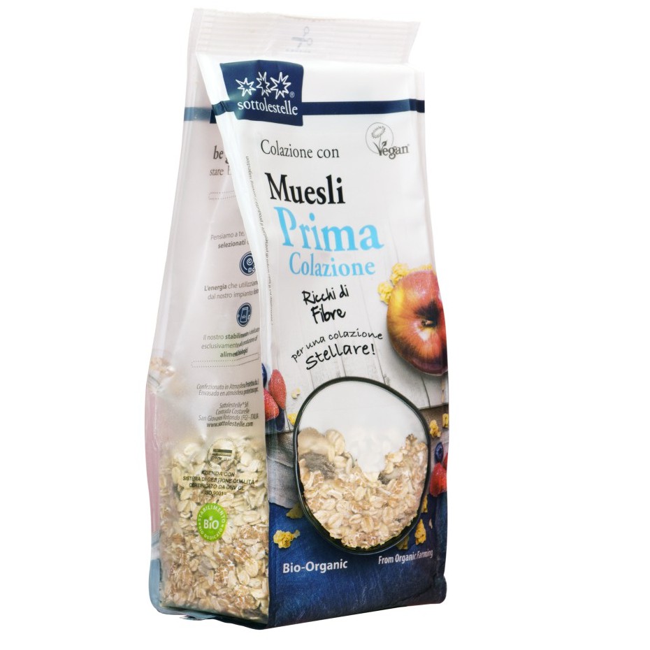 Ngũ cốc Muesli Hạnh Nhân,Mâm Xôi,Dâu Tây, hữu cơ 350g Sottolestelle