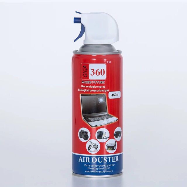 Bình Xịt Vệ Sinh Bụi Khí Nén 450ml Giga 360 Airduster Vệ Sinh Bàn Phím Laptop Máy Tính Máy Ảnh Xe Đạp Máy In