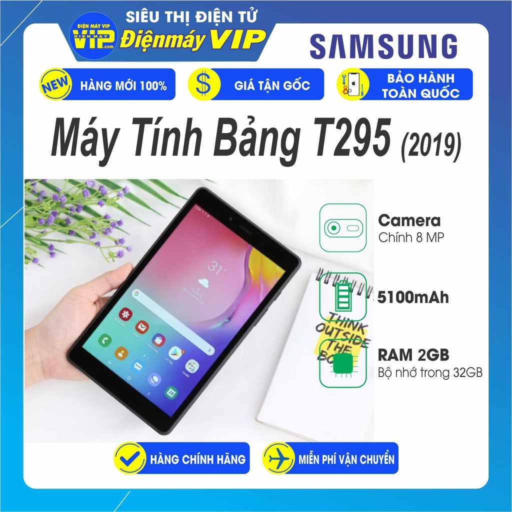 Máy Tính Bảng Samsung Tab A 8.0  (T295) - Hàng chính Hãng - BH 12 tháng Toàn Quốc