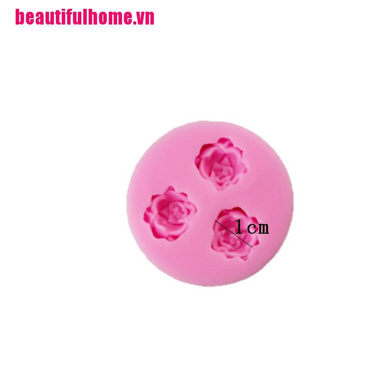 Khuôn Làm Bánh Chất Liệu Silicone Hình Hoa Hồng 3d Sáng Tạo