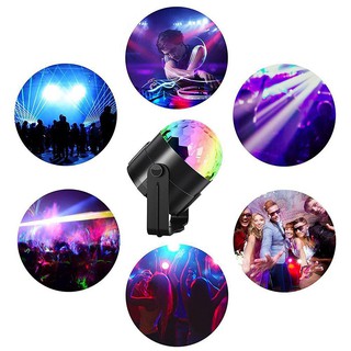 ĐÈN LED XOAY 7 MÀU CẢM ỨNG THEO NHẠC 360 ĐỘ RGB