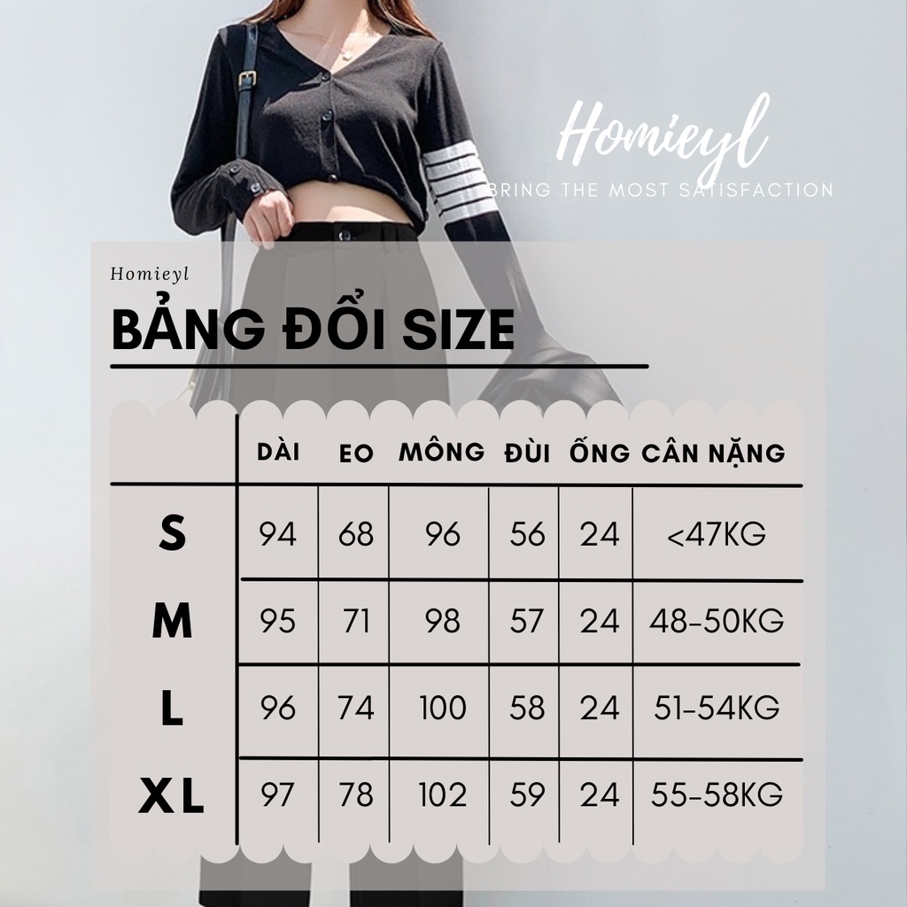 Quần ống suông nữ ống rộng khóa trước Homieyl, quần vải ống rộng quần tây ống suông màu đen đi làm đi chơi chất vải đẹp